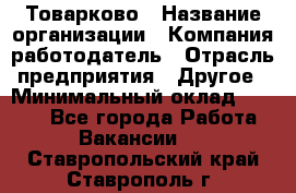 Товарково › Название организации ­ Компания-работодатель › Отрасль предприятия ­ Другое › Минимальный оклад ­ 7 000 - Все города Работа » Вакансии   . Ставропольский край,Ставрополь г.